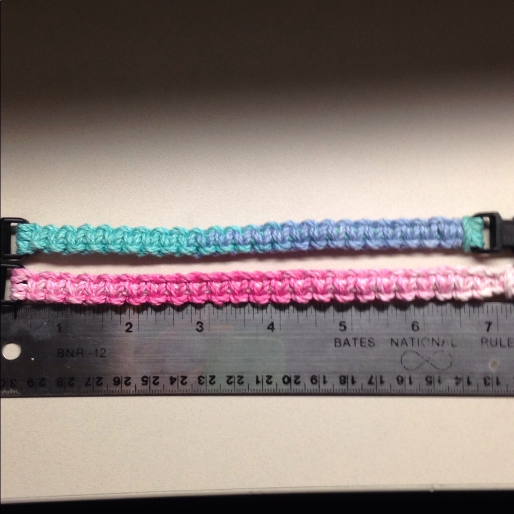 Ombre spring color Paracord style bracelets.